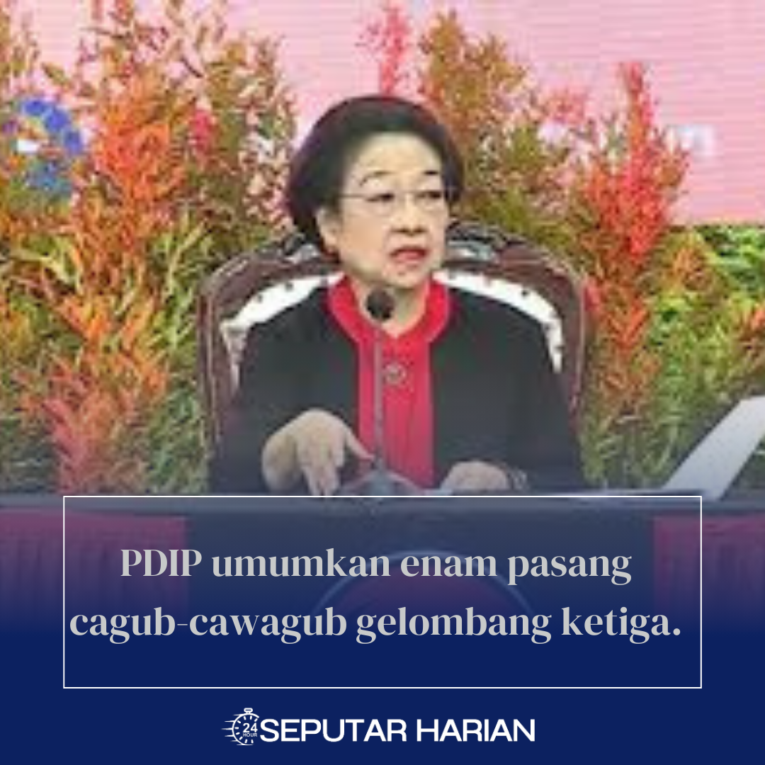 PDIP umumkan enam pasang cagub-cawagub gelombang ketiga.