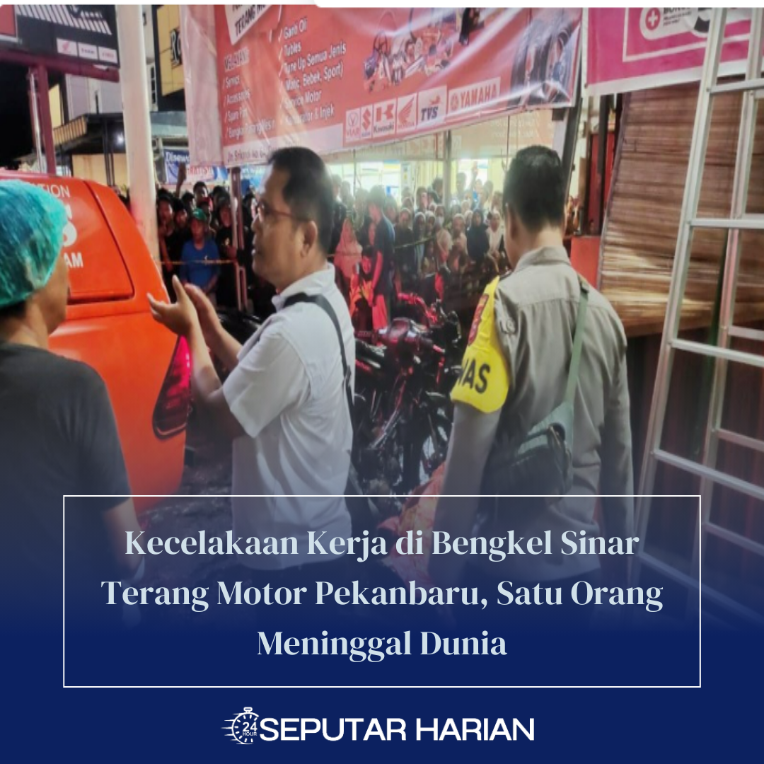 Sebuah kecelakaan kerja terjadi di dalam pekarangan Bengkel Sinar Terang Motor yang berlokasi di Jalan Srikandi, Kelurahan Delima, Kecamatan Bina Widya, Pekanbaru, pada Senin (21/10/2024) sekitar pukul 17.15 WIB.