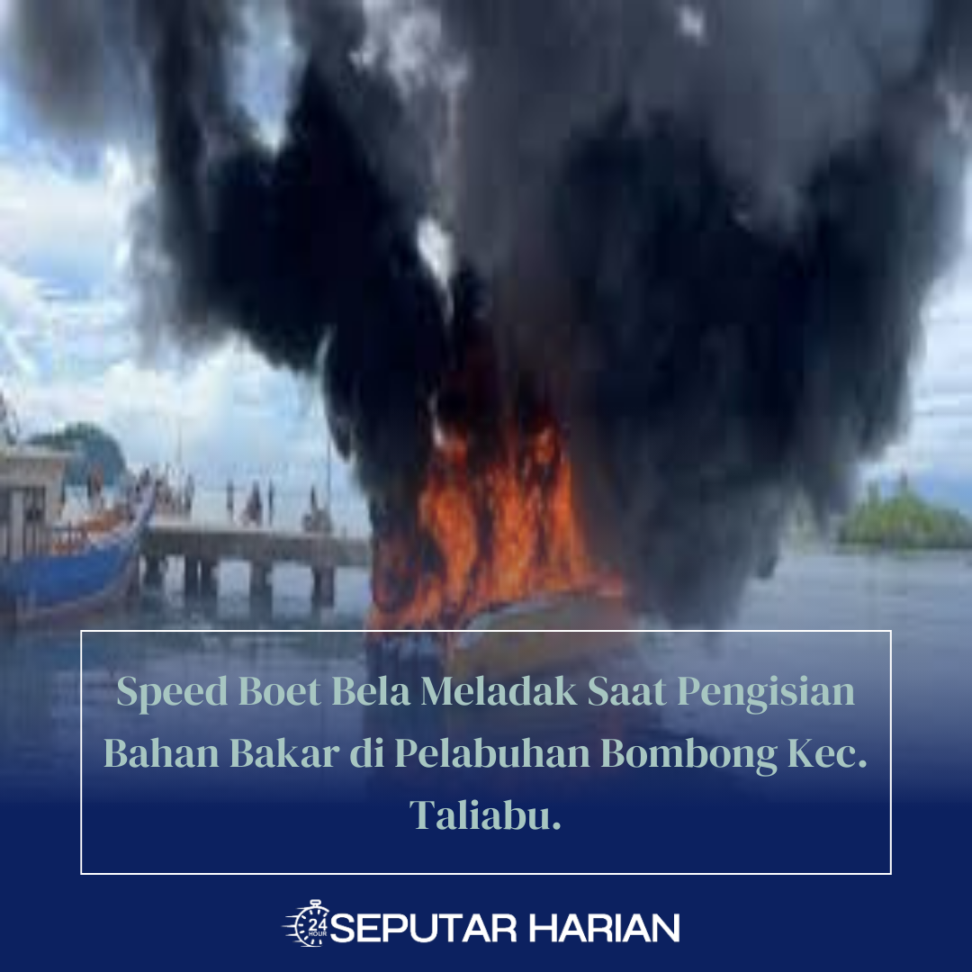 Speed Boet Bela Meladak Saat Pengisian Bahan Bakar di Pelabuhan Bombong Kec. Taliabu.